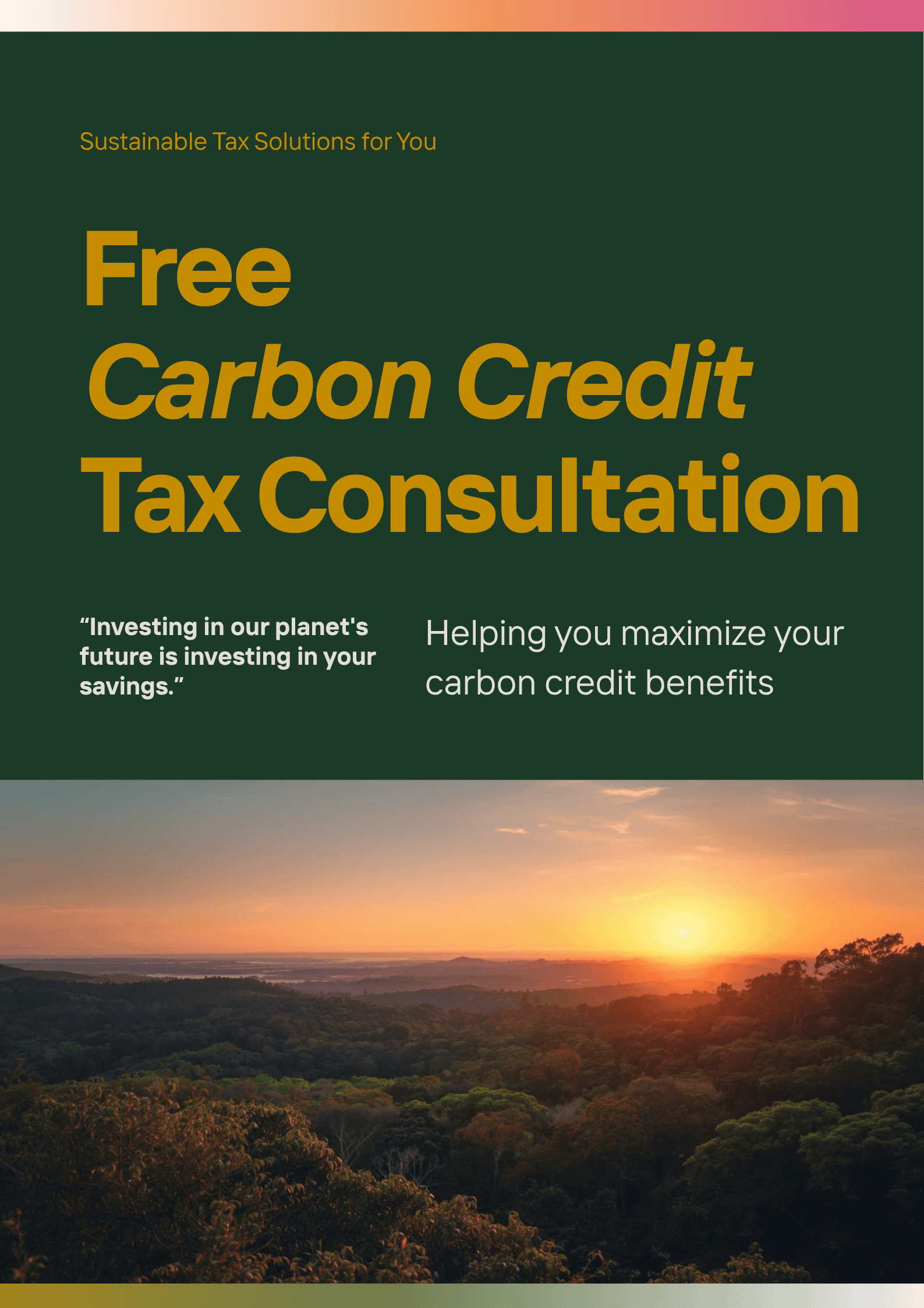 Book your free carbon credit tax consultation with National Accounts